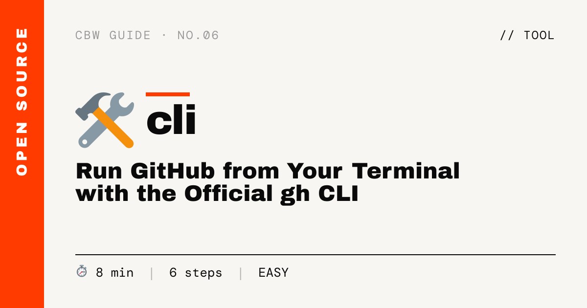 Run GitHub from Your Terminal with the Official gh CLI