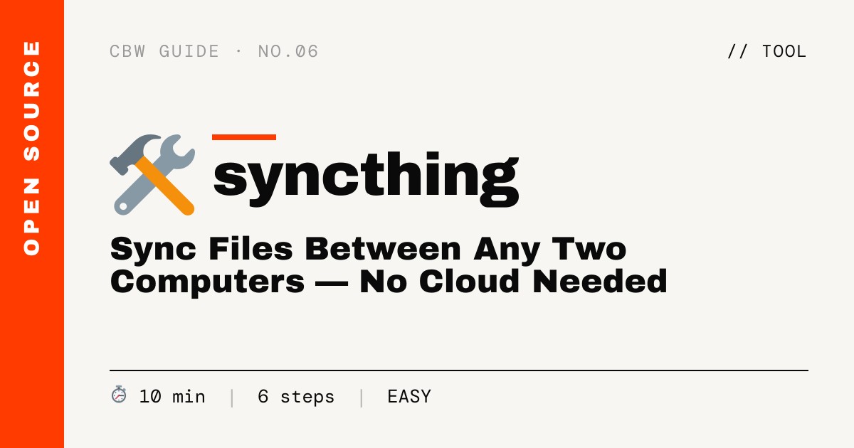 Sync Files Between Any Two Computers — No Cloud Needed